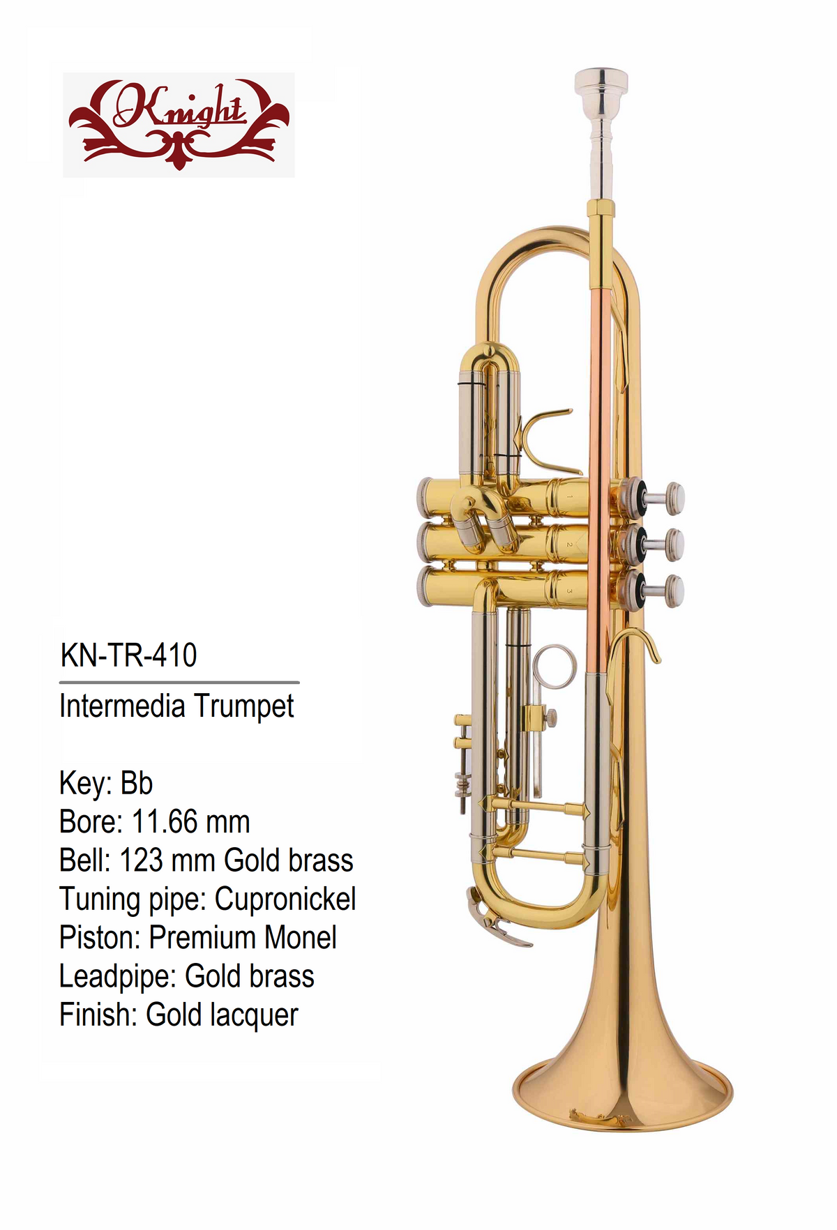 Knight Intermedia Trumpet TR-410 with Case