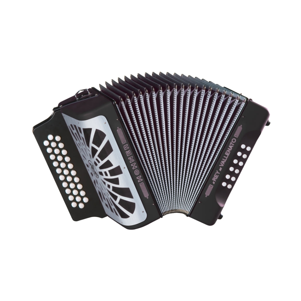 Hohner el Rey del Vallenato Button Accordion - Black/Bb Eb Ab