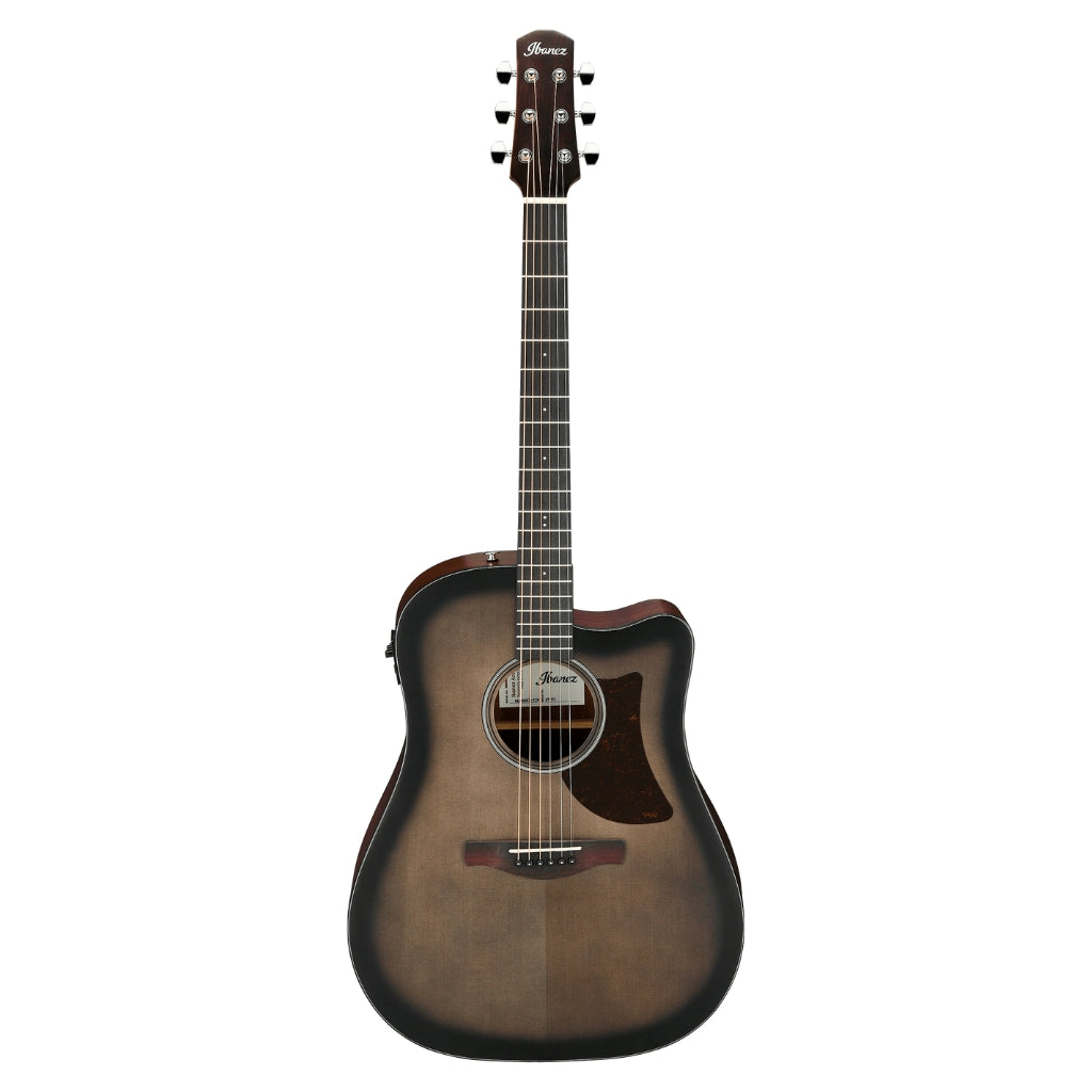 Ibanez - AAD50CE Advanced Acoustic/Electric Guitar - Transparent Charcoal Burst Low Gloss
