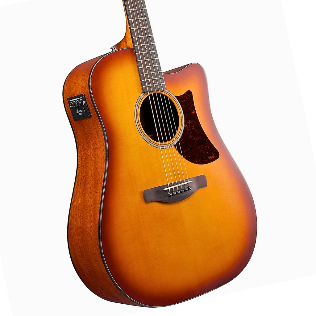 Ibanez AAD50CE Advanced Acoustic/Electric Guitar - Light Brown Sunburst Low Gloss