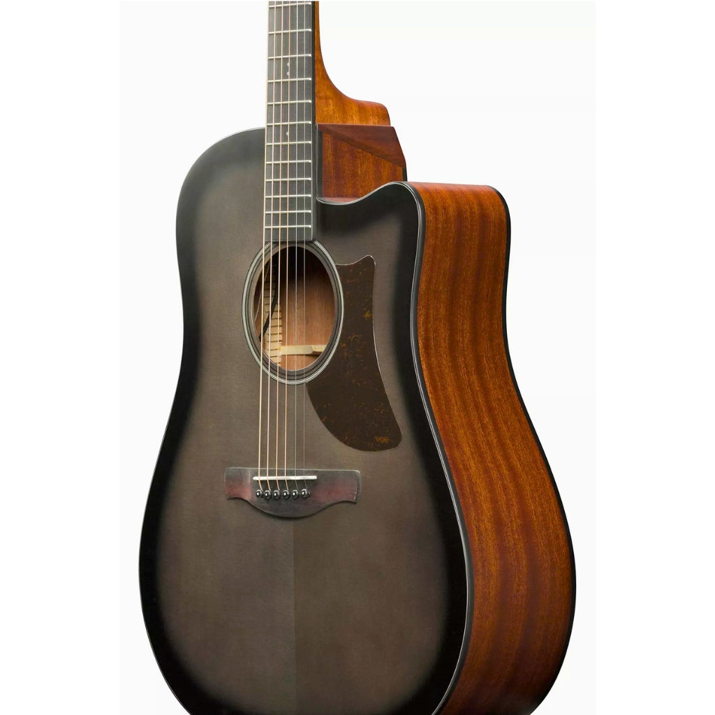 Ibanez - AAD50CE Advanced Acoustic/Electric Guitar - Transparent Charcoal Burst Low Gloss
