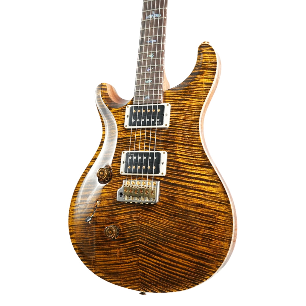 PRS Wood Library - Custom 24 Left-Handed 10-Top Electric Guitar - Yellow Tiger, Flame Top