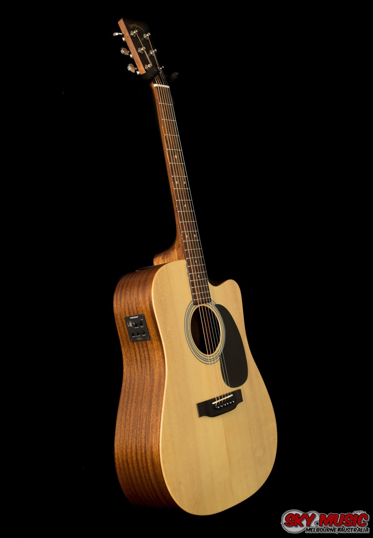 Sigma DMC-STE+ Dreadnought Cutway with Electronics