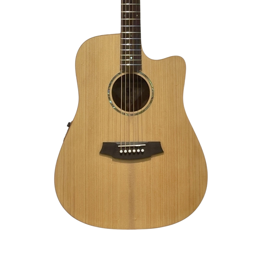 Cole Clark Studio Dreadnought Solid Bunya Top w/Solid Queensland Maple Back & Sides Acoustic-Electric Guitar - Made China & Australia