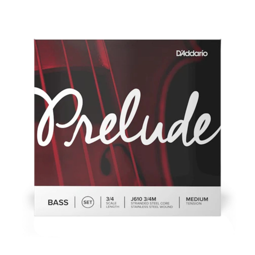 D'Addario J610 Prelude Double Bass String Set - 3/4 Size Medium Tension