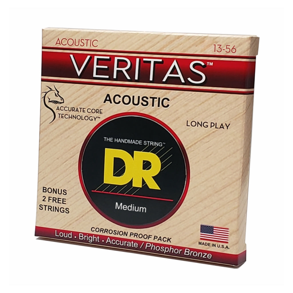 DR - Veritas Phosphor Bronze Acoustic Guitar Strings - Medium 13-56