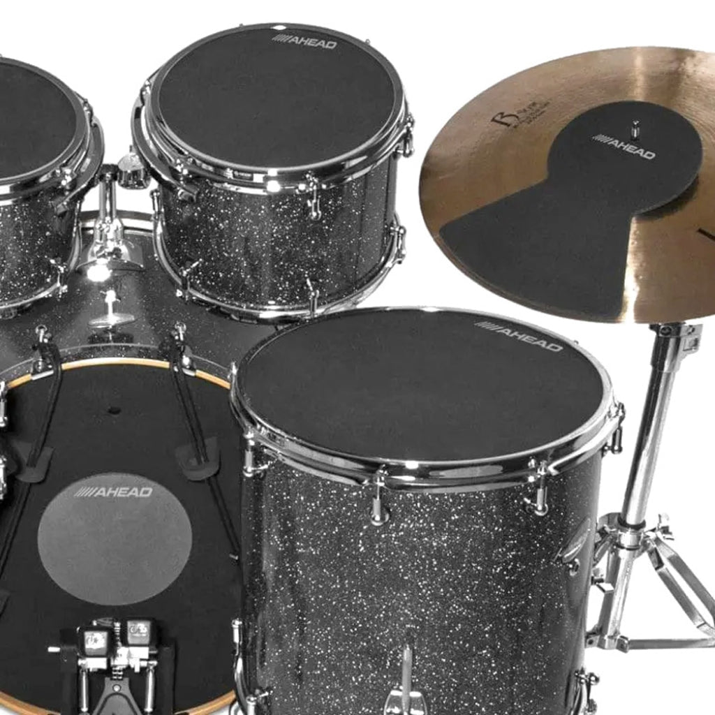 Ahead Drum Silencers Fusion Drum Mute Pack - 10/12/14/14/20 Drum Sticks Sky Music