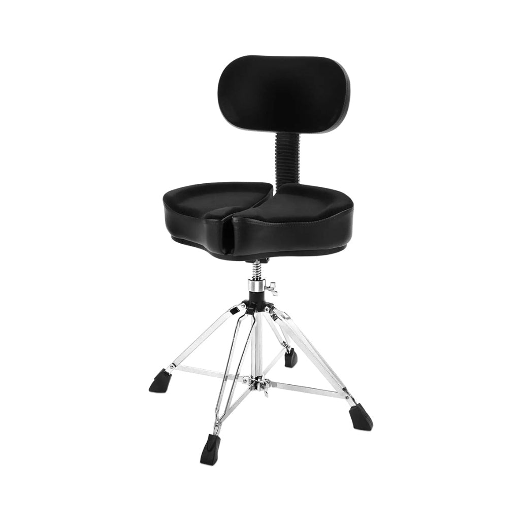 Ahead Spinal-G Drum Throne Saddle Top Black with Backrest 4-Leg Drum Accessories Sky Music