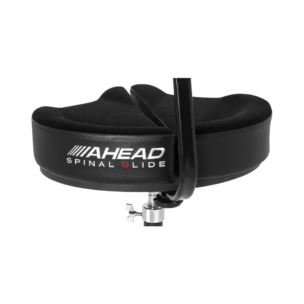 Ahead Spinal-G Drum Throne Saddle Top Black with Backrest 4-Leg Drum Accessories Sky Music
