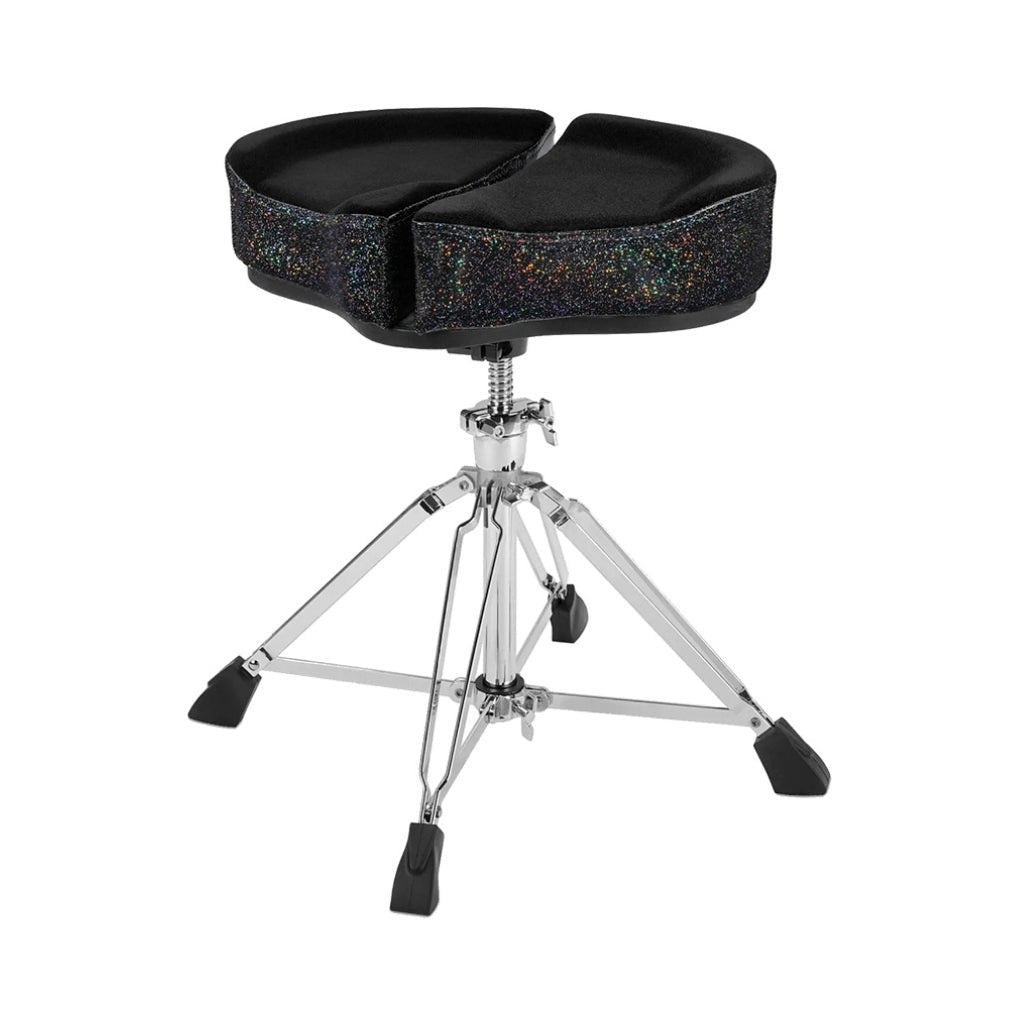 Ahead Spinal-G Drum Throne Saddle Top Black/Black Sparkle 4-Leg Drum Accessories Sky Music