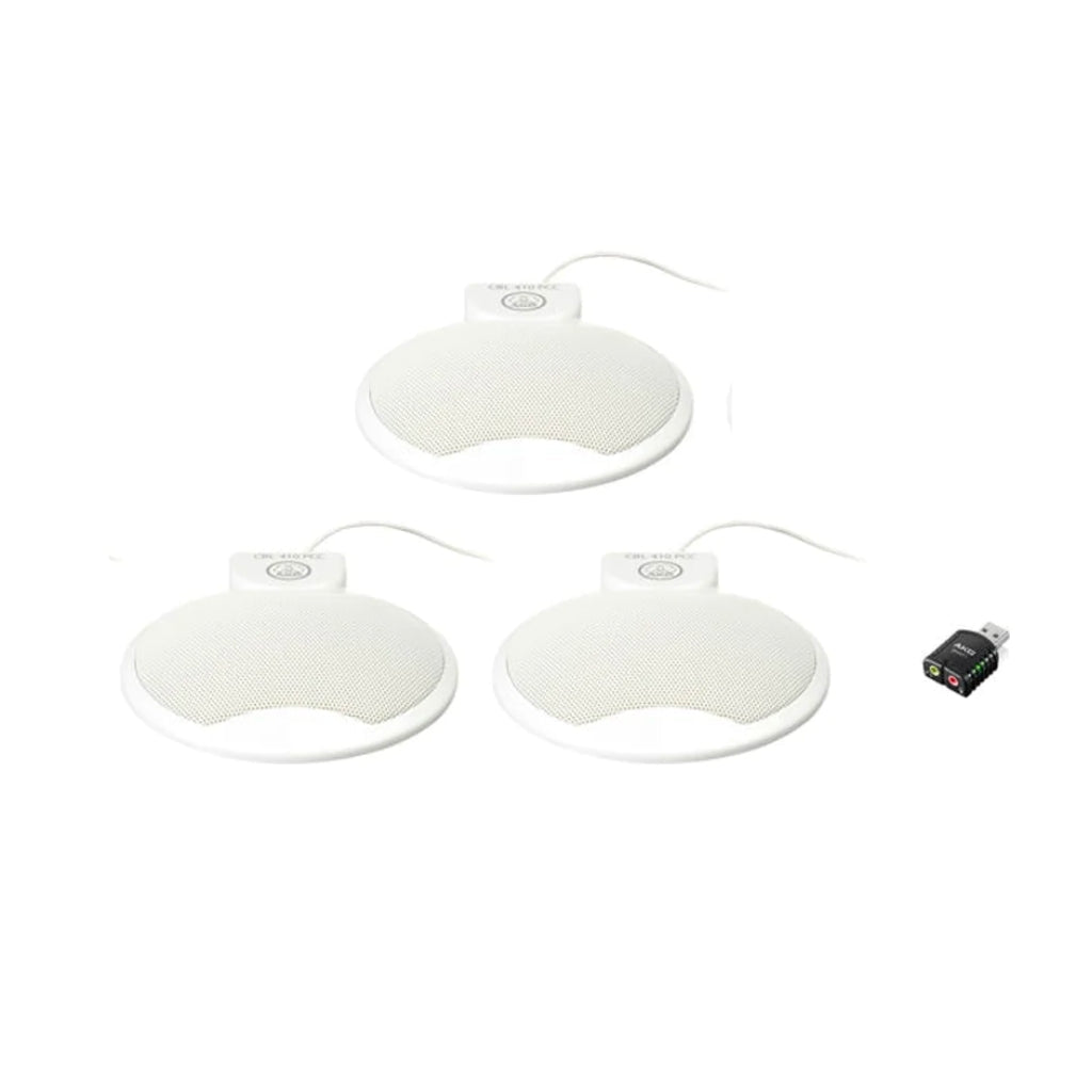 AKG CB-L410SETW Omnidirectional Boundary Microphone, White Microphones Sky Music