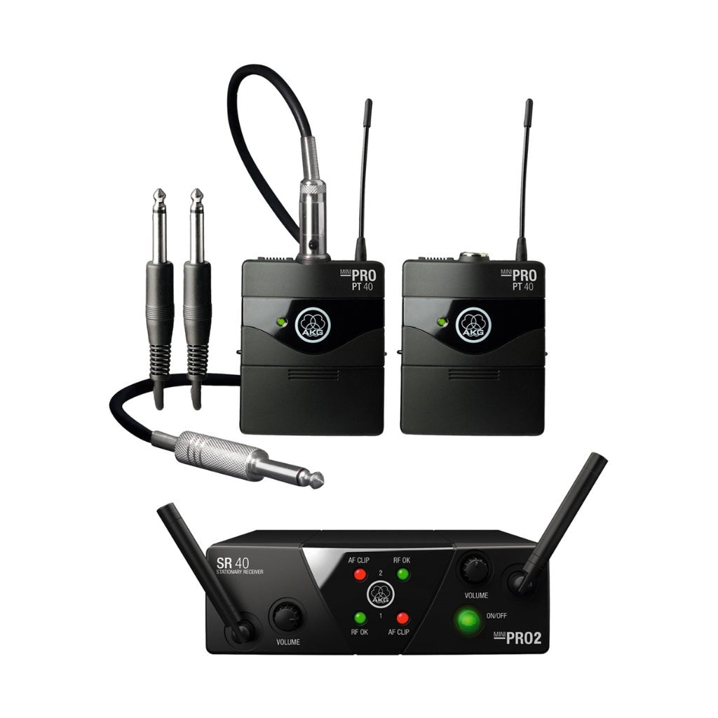 AKG WMS 40 Mini US25 Dual Instrument B+D Wireless Systems Sky Music