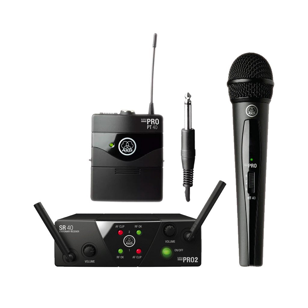 AKG WMS 40 Mini US25 Dual Mix A+C Wireless Systems Sky Music