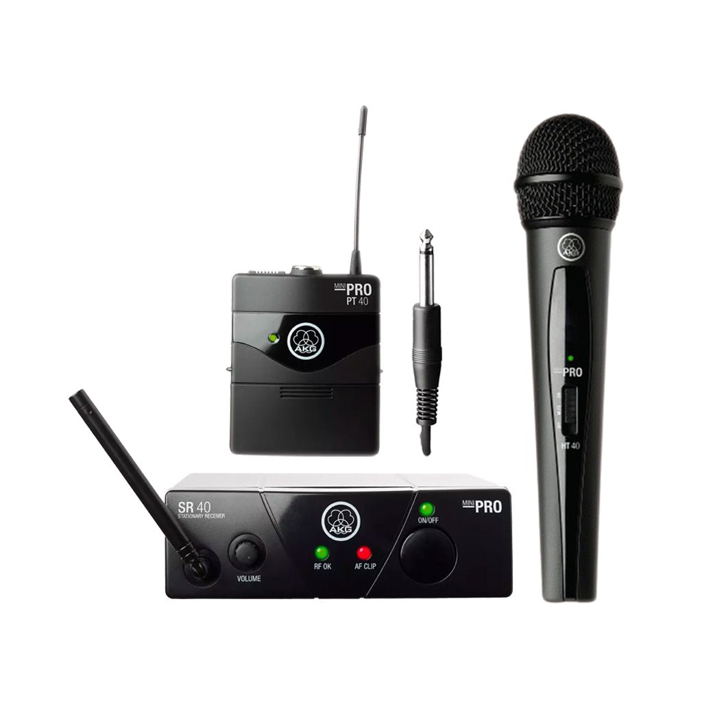 AKG WMS40 Mini Dual Vocal + Instrumental Set Band A/C Wireless Systems Sky Music
