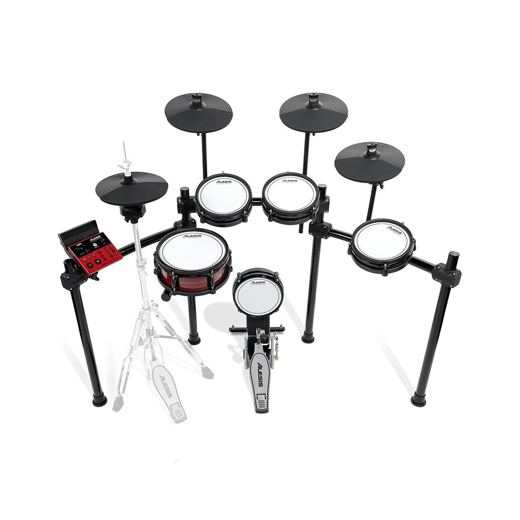 Alesis Nitro Ultimate 9-Piece Professional Electronic Drum Kit w/Stand-Mounted Hi-Hat and Bluetooth Electronic Drum Kits Sky Music