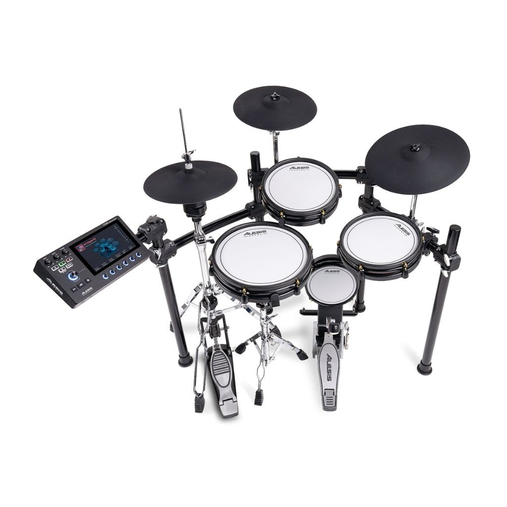 Alesis Strata Club Premium 7-Piece Electronic Drum Set w 7" Touchscreen , Bluetooth and WIFI Electronic Drum Kits Sky Music