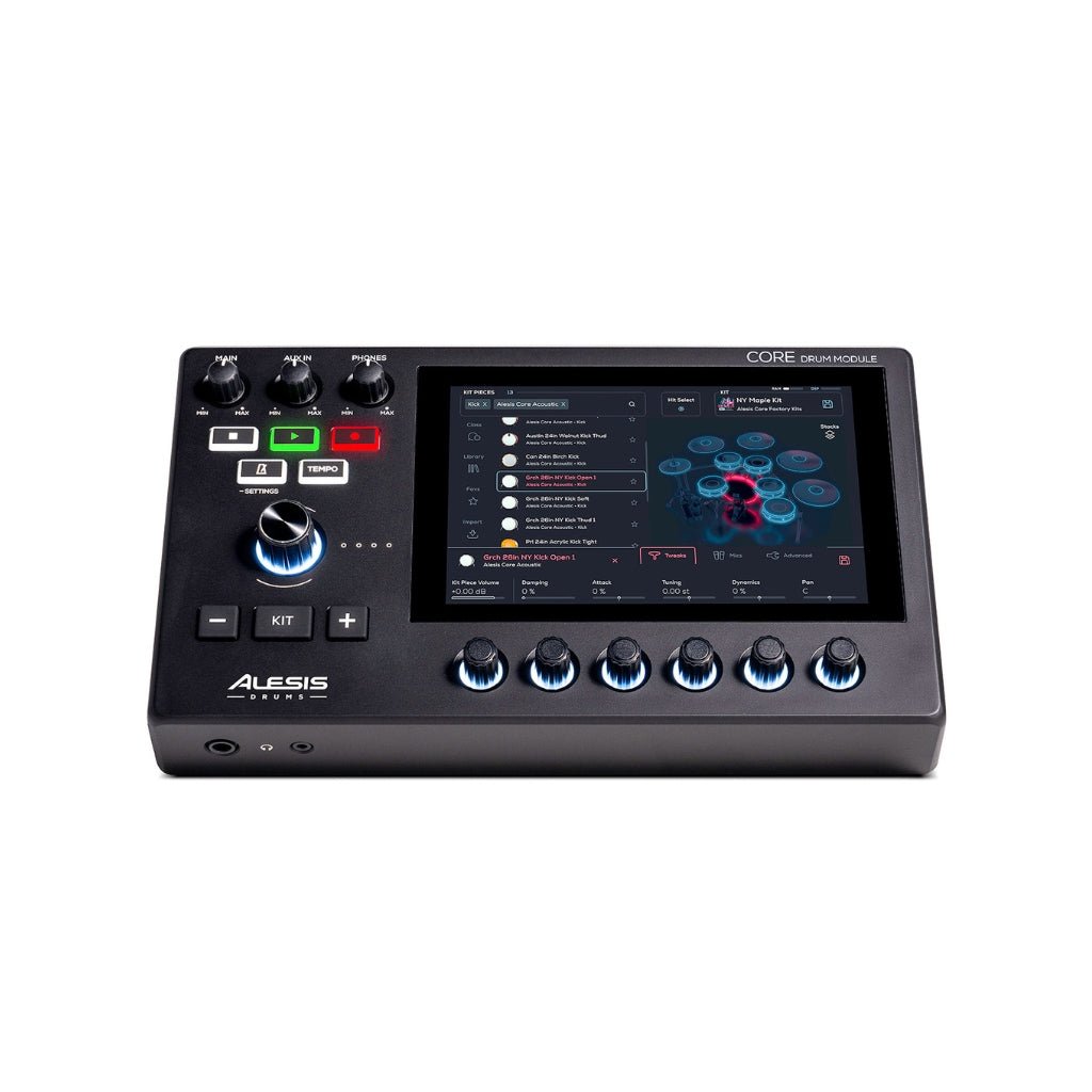 Alesis Strata Club Premium 7-Piece Electronic Drum Set w 7" Touchscreen , Bluetooth and WIFI Electronic Drum Kits Sky Music