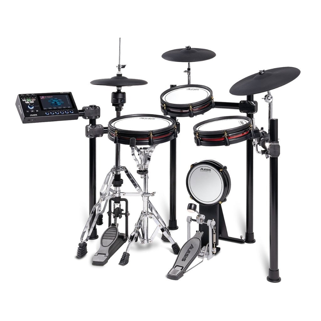 Alesis Strata Club Premium 7-Piece Electronic Drum Set w 7" Touchscreen , Bluetooth and WIFI Electronic Drum Kits Sky Music
