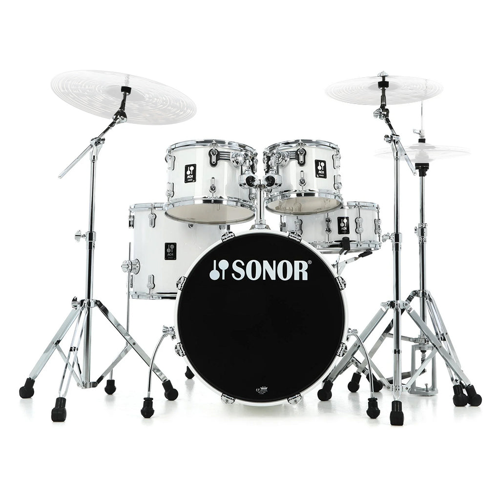 Sonor - AQ1 Series Studio - 5-Piece Kit with 2000 Series Hardware Set Piano White
