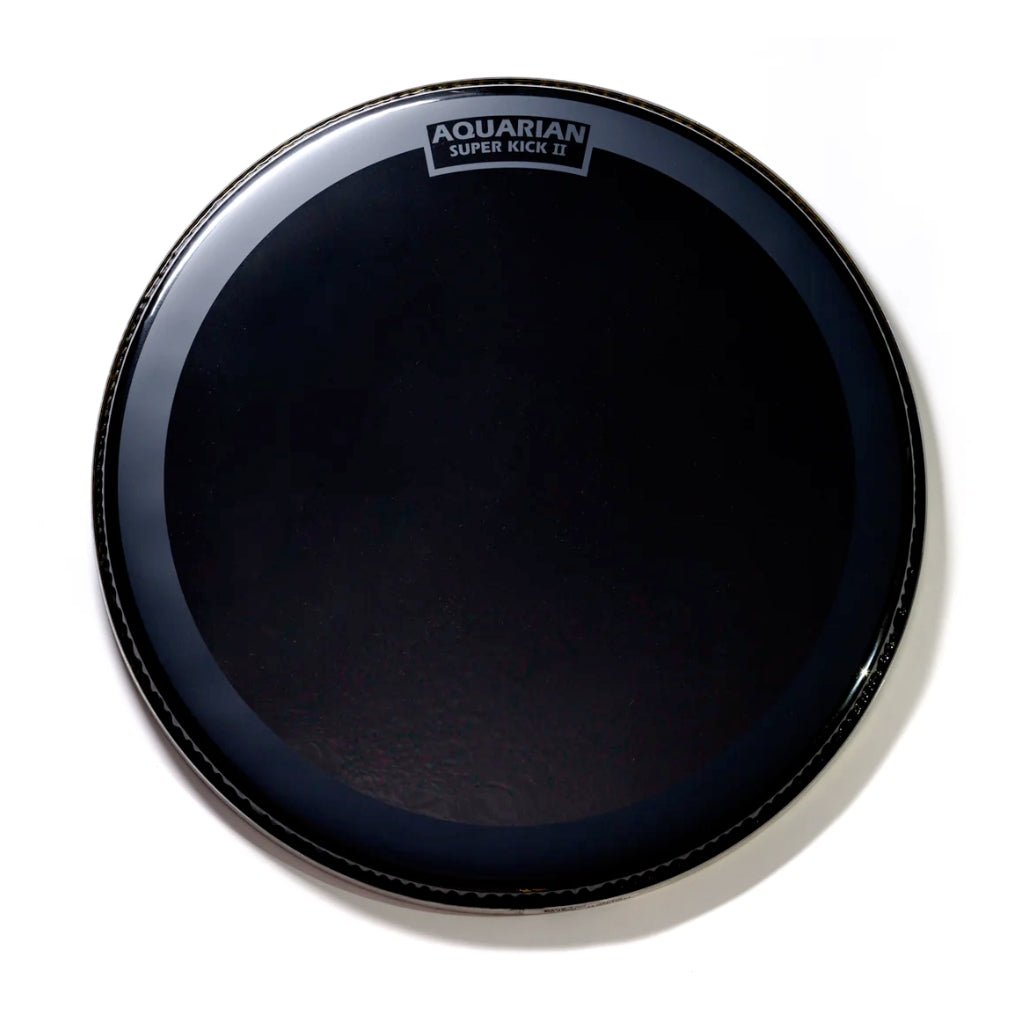 Aquarian REF24SK 24" Reflector Black Mirror Super Kick Drum Heads Sky Music