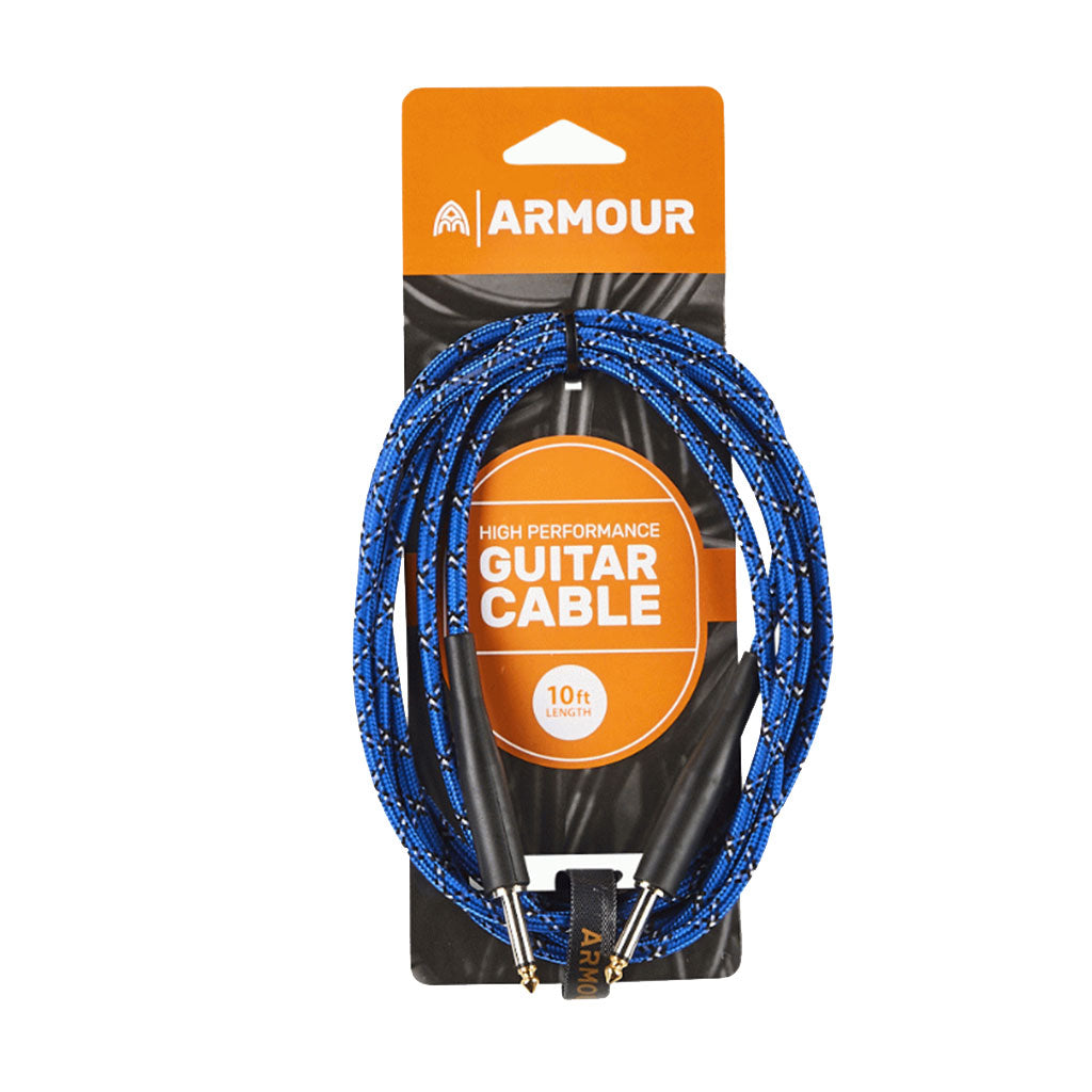 Armour GW10P Guitar 10 Foot Woven Blue Python