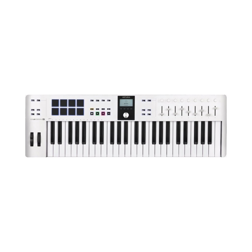 Arturia KeyLab Essential MK3 49-Key MIDI Controller - White MIDI Controllers Sky Music