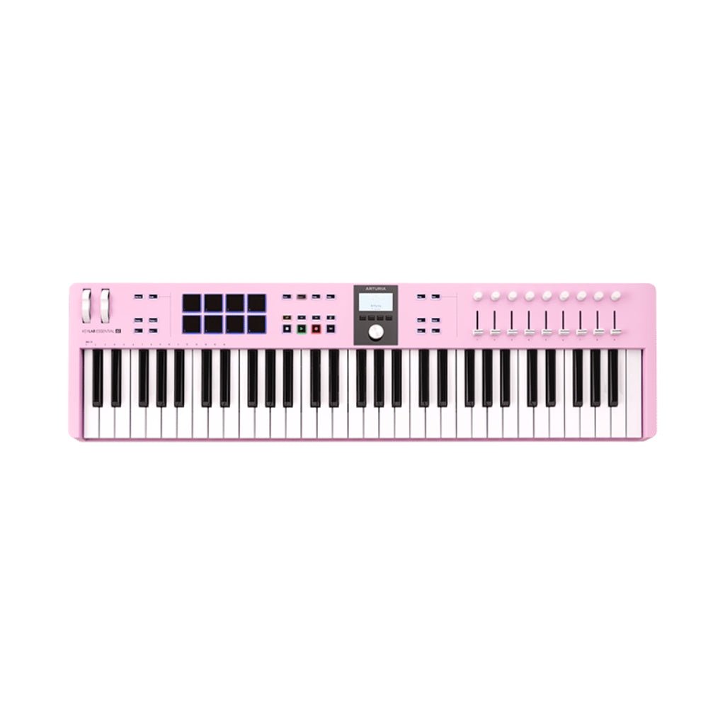 Arturia KeyLab Essential MK3 61-Key Keyboard Controller - Rose Quartz MIDI Controllers Sky Music