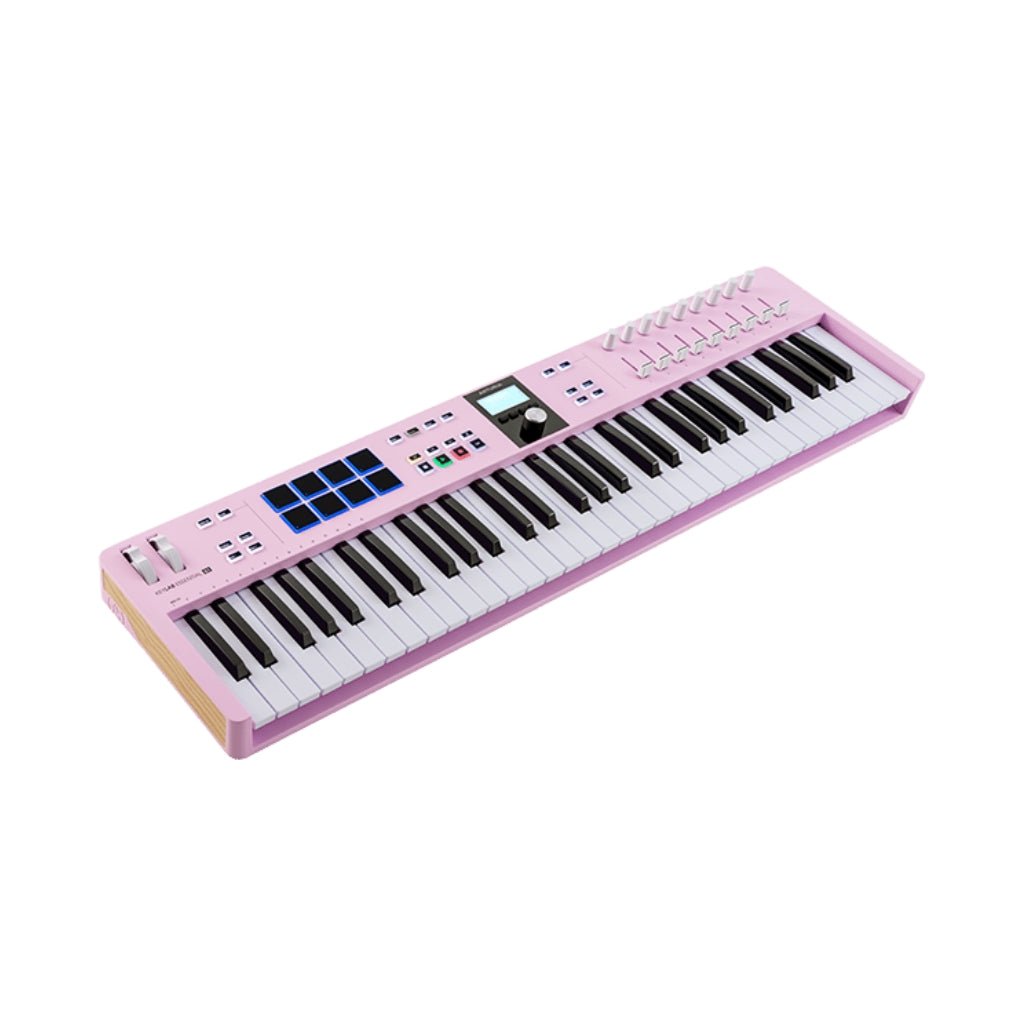 Arturia KeyLab Essential MK3 61-Key Keyboard Controller - Rose Quartz MIDI Controllers Sky Music