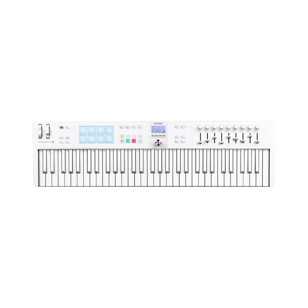Arturia KeyLab Essential MK3 61-Key MIDI Controller - Alpine White MIDI Controllers Sky Music