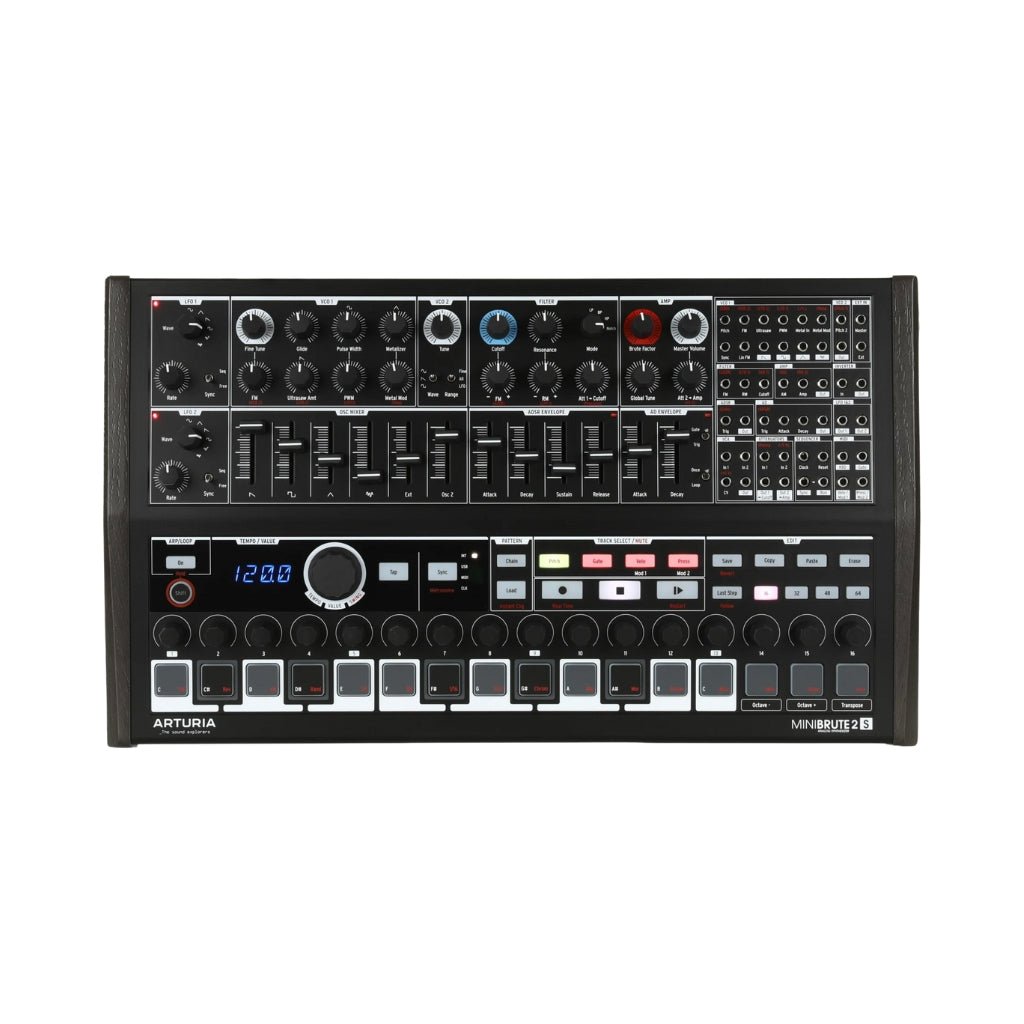 Arturia MiniBrute 2S Semi-modular Analog Sequencing Synthesizer - Black Synthesizers Sky Music