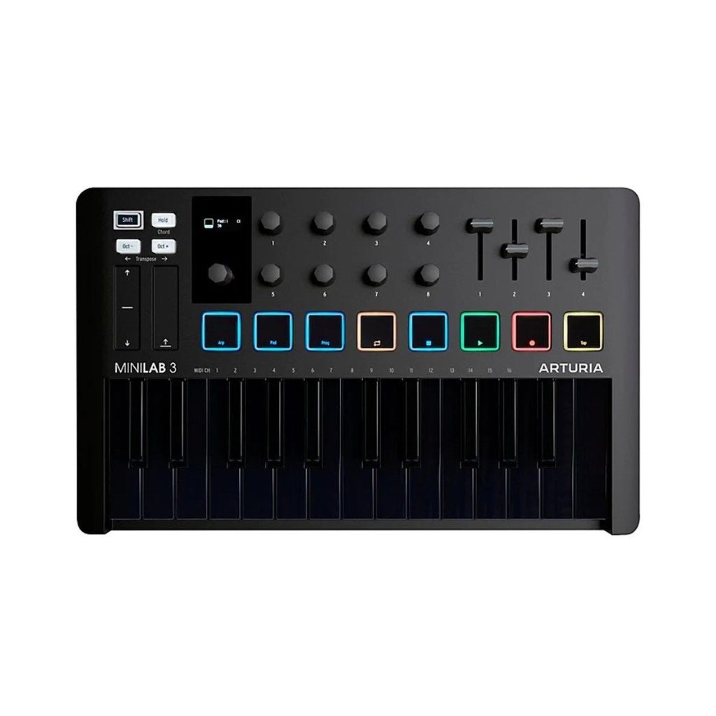 Arturia Minilab 3 25-Note Keyboard Controller - Deep Black MIDI Controllers Sky Music