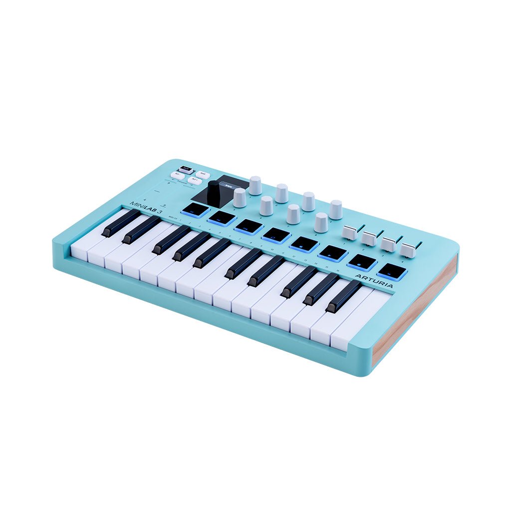 Arturia MiniLab 3 25-Note Keyboard - Limited Edition Aquamarine MIDI Controllers Sky Music