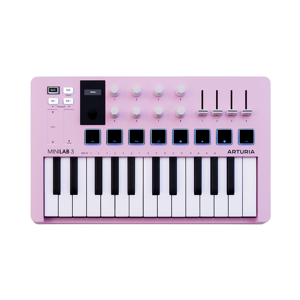 Arturia MiniLab 3 25-Note Keyboard - Limited Edition Rose Quartz MIDI Controllers Sky Music