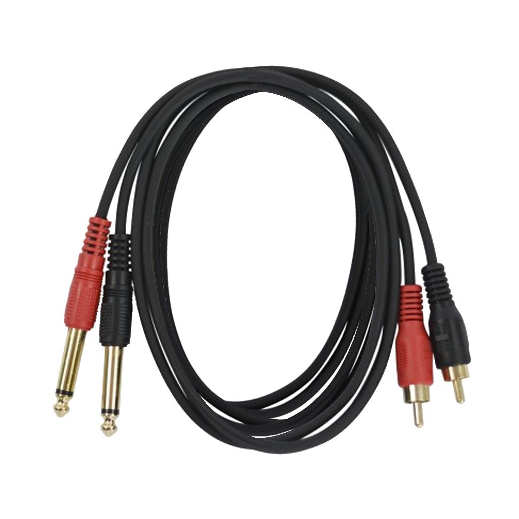 Australasian - 2 x 6.3 mono to 2 x RCA - 10 foot Cables Sky Music