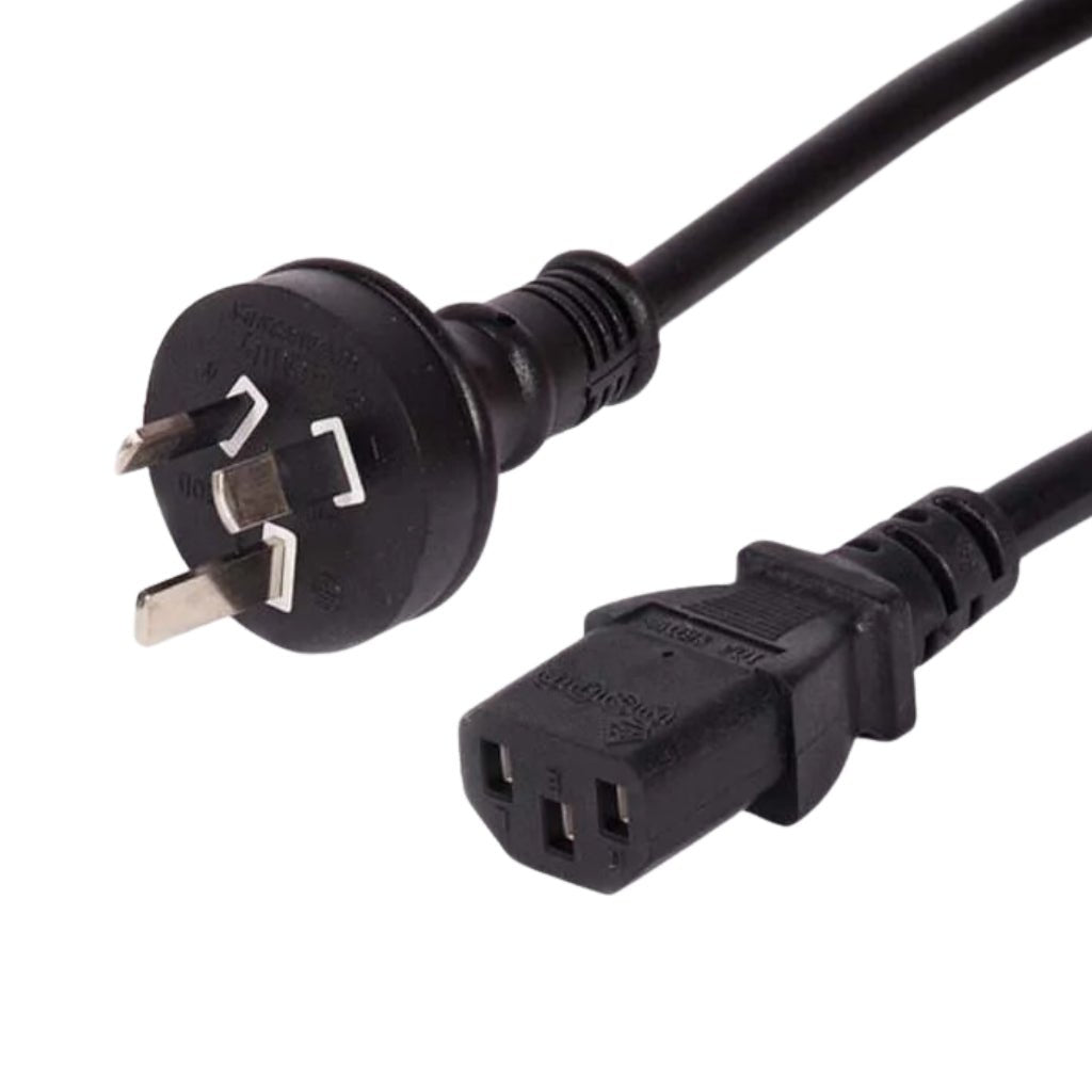 Australasian - IEC-C13 Power Cable / Jug Cord - 2m - Black Power Sky Music