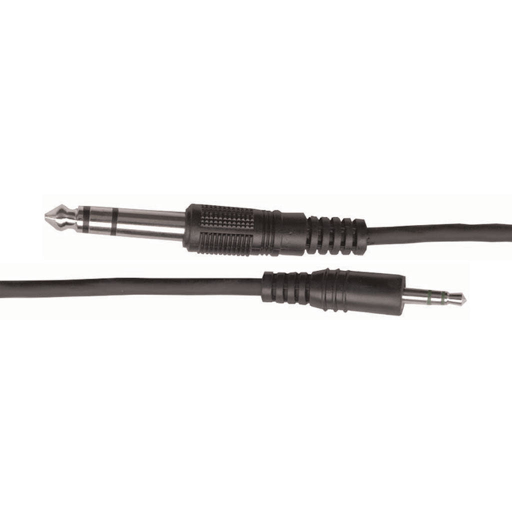 Australasian Rock Leads 6.5ft Stereo Jack Cable - 3.5mm Male to 6.3mm Male Audio Cables Sky Music