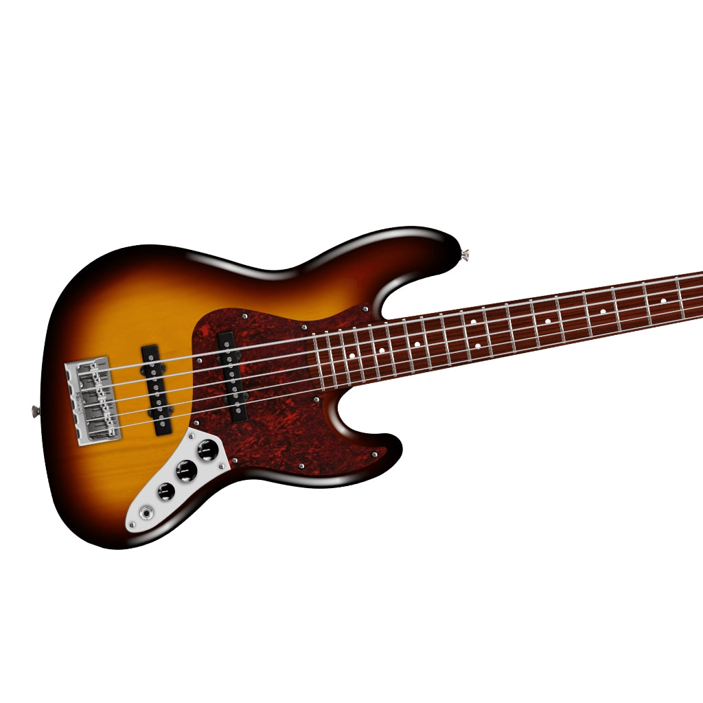 Fender American Professional Jazz Bass V Guitar - 3-Color Sunburst, Rosewood Fingerboard