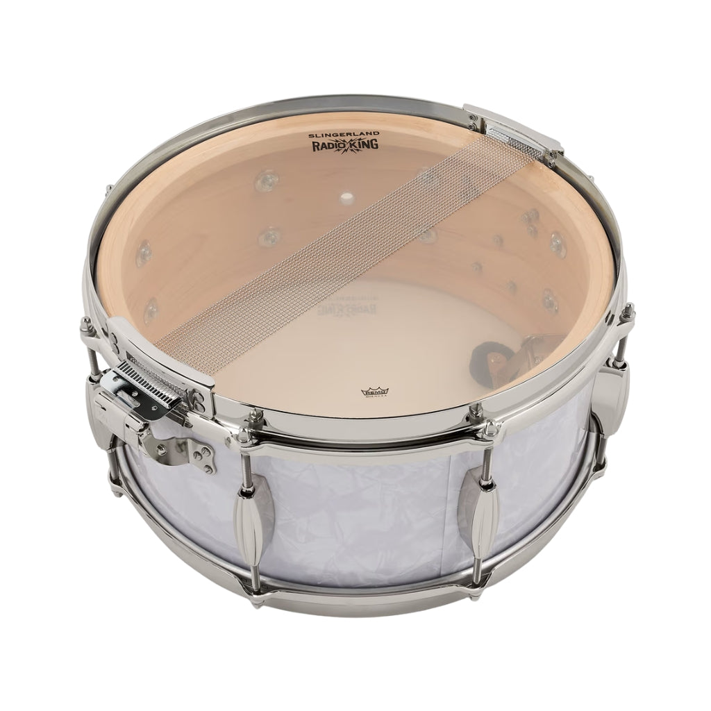 Slingerland Gene Krupa Limited Radio King 6.5"x14" Snare Drum - White Marine Pearl