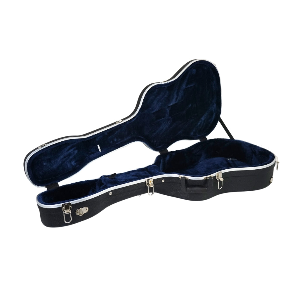 Rainbow ABS Moulded Acoustic Dreadnought Hard Case - Black with Dark Blue Interior