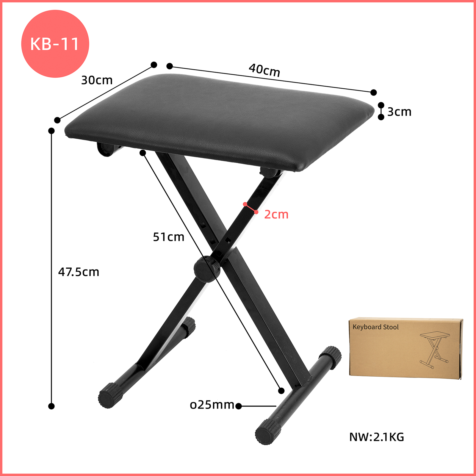 Lebeth Keyboard Bench KB-11