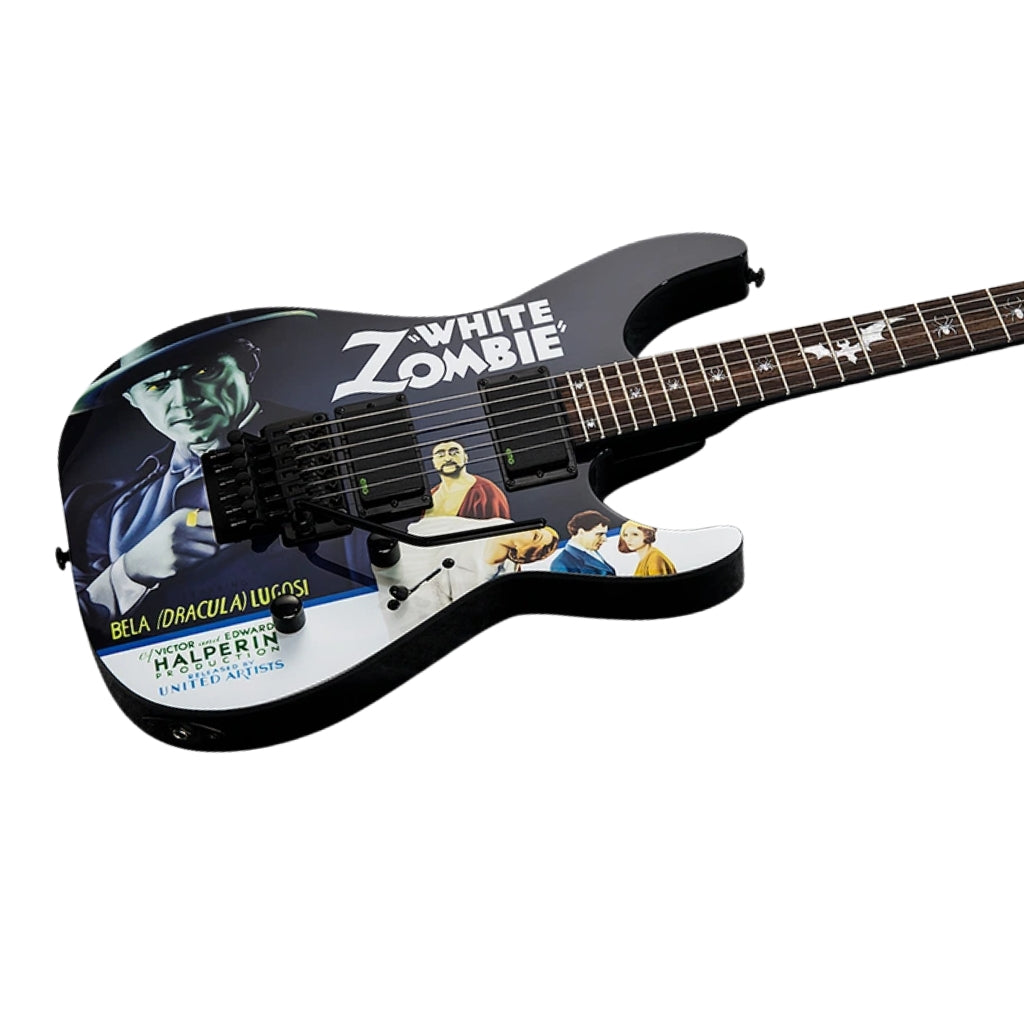 ESP LTD - Kirk Hammett Signature KH-WZ White Zombie Electric Guitar - Black with Graphic