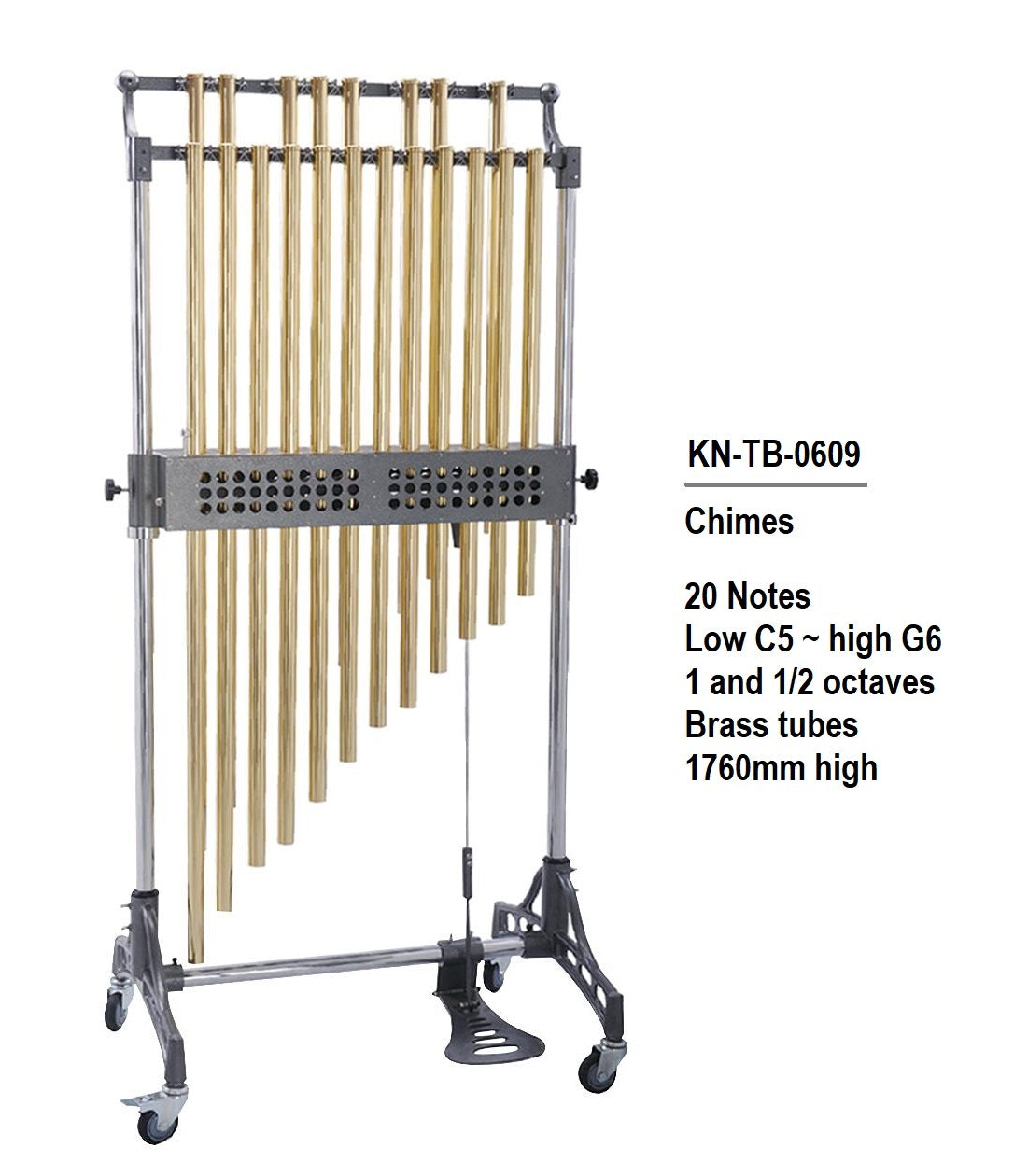 Knight Tube Chimes TB-0609, 20 Notes 1760mm High