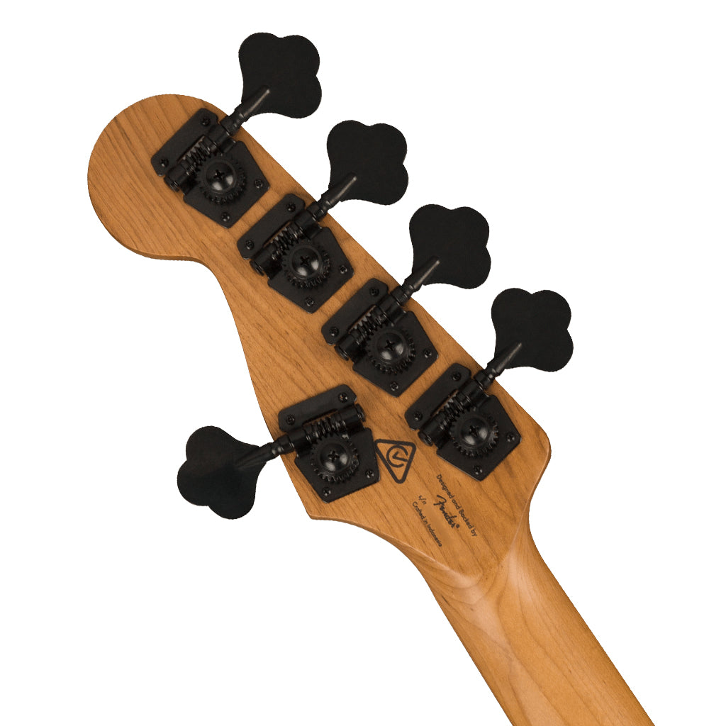 BSTOCK Squier Contemporary Active Jazz Bass® HH V, Roasted Maple Fingerboard, Black Pickguard, Gunmetal Metallic
