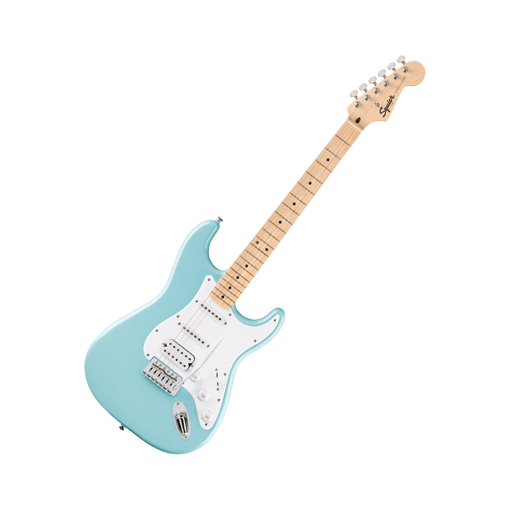 Squier FSR Sonic Stratocaster HSS Maple Fingerboard w/White Pickguard - Tropical Turquoise