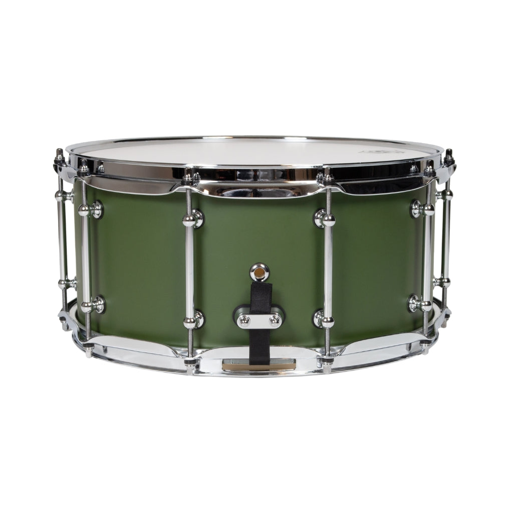 SJC Custom Drums - Navigator Snare Drum - 6.5 inches x 14 inches, Deep Olive Green