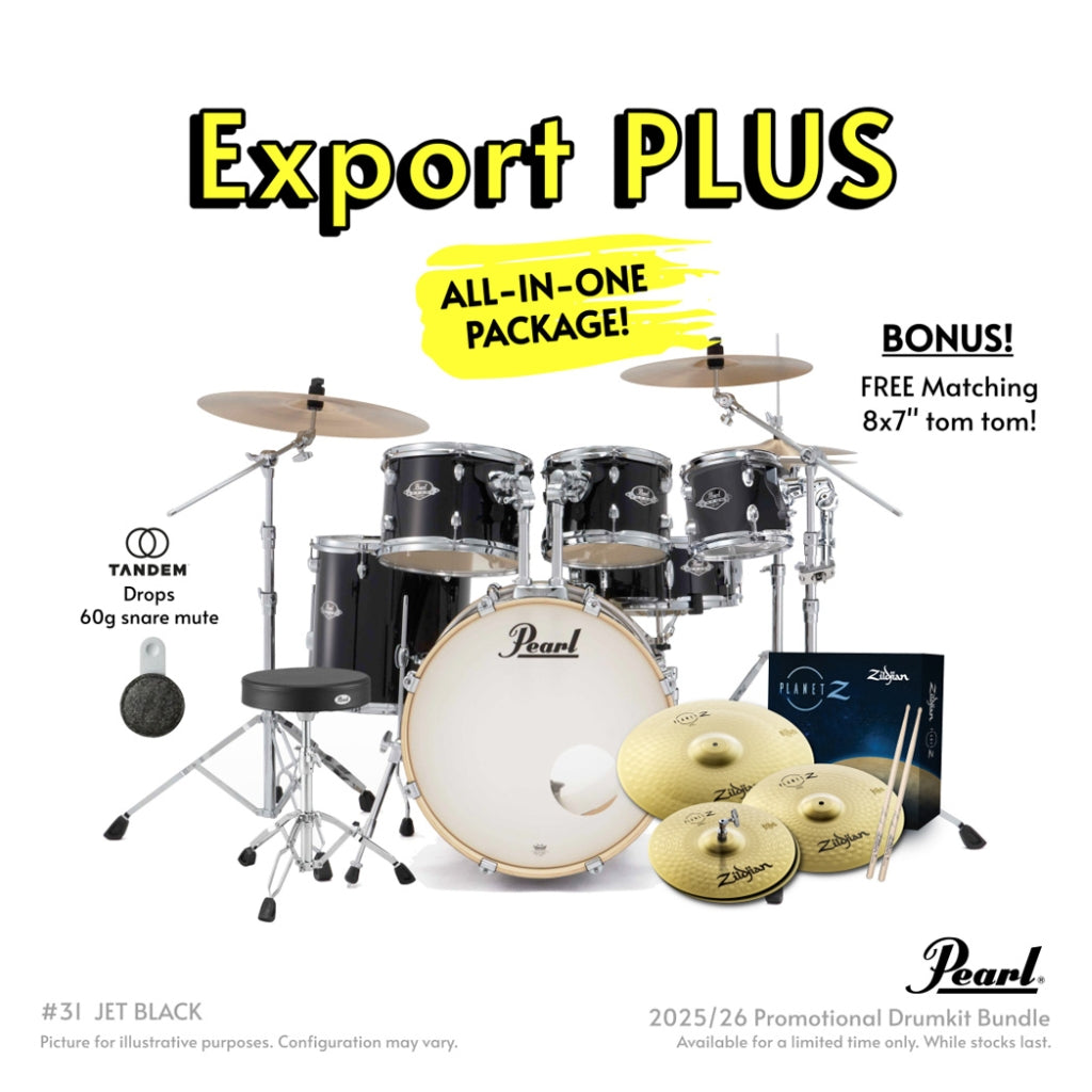 Pearl - Export Plus 5pc 20" Fusion Drum Kit- Jet Black