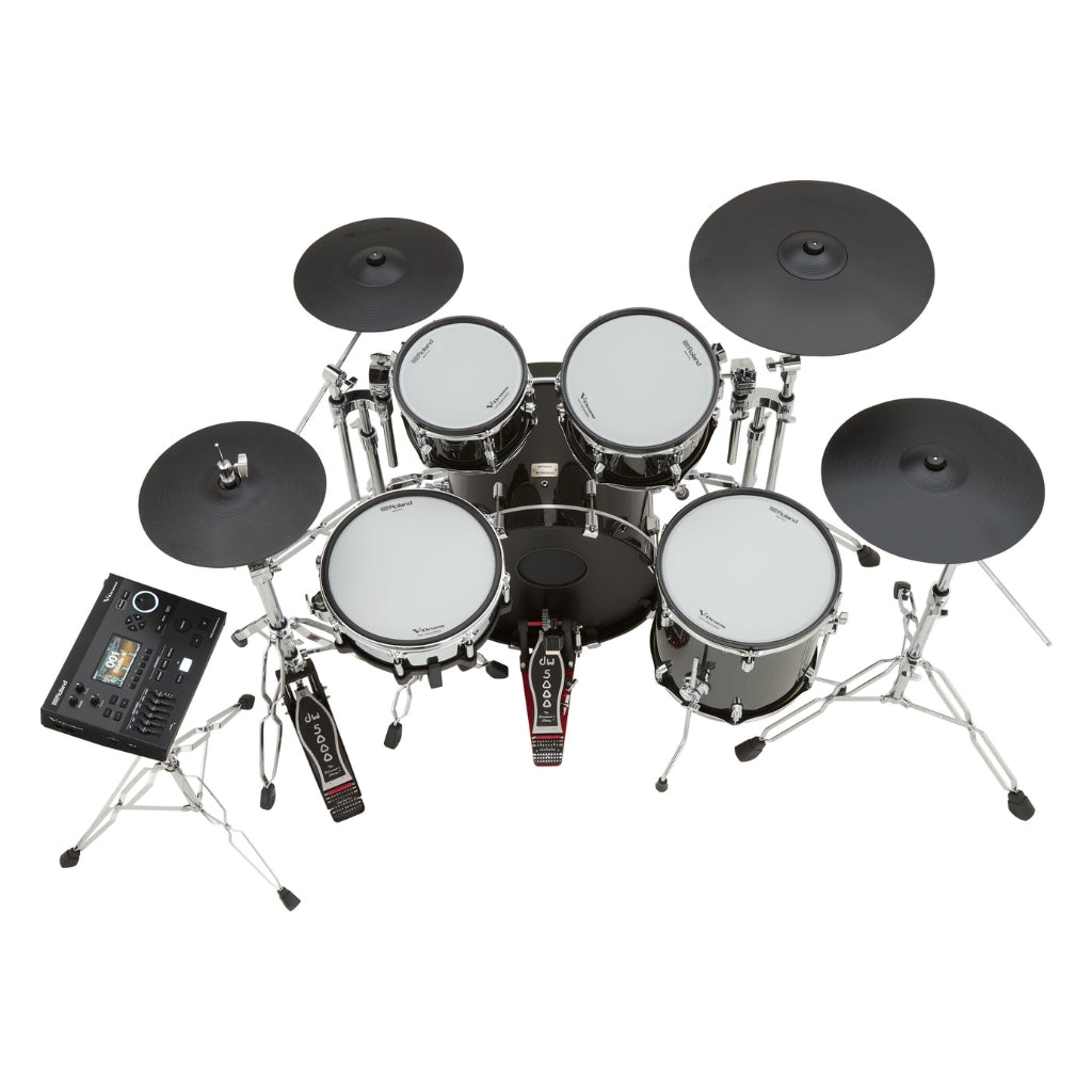 Roland - VAD-516S V-Drums 5 Series Kit - with Expandable V51 Module, Advanced Digital Pads, and Full-Depth Wood Shells
