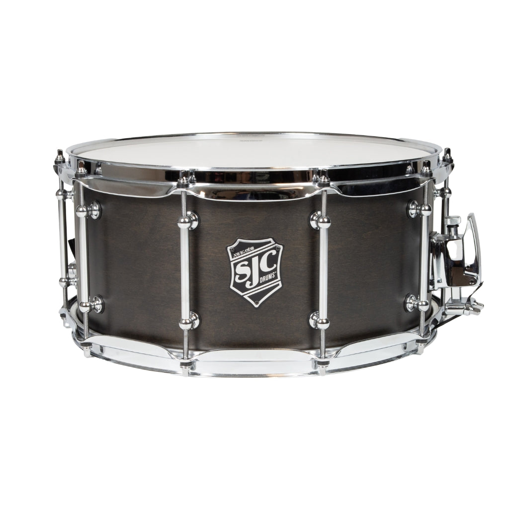 SJC Custom Drums - Navigator Snare Drum - 6.5 inches x 14 inches, Ghost Black