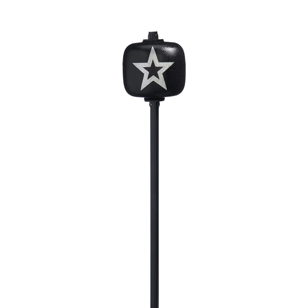 Danmar - Bass Drum Beater - Black Wood Ball with Silver Star