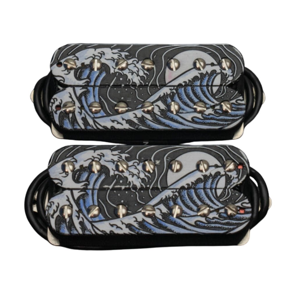 Bare Knuckle Special Edition Silo 7-String Humbucker Set - Hand Painted Wave Electric Guitar Pickups Sky Music
